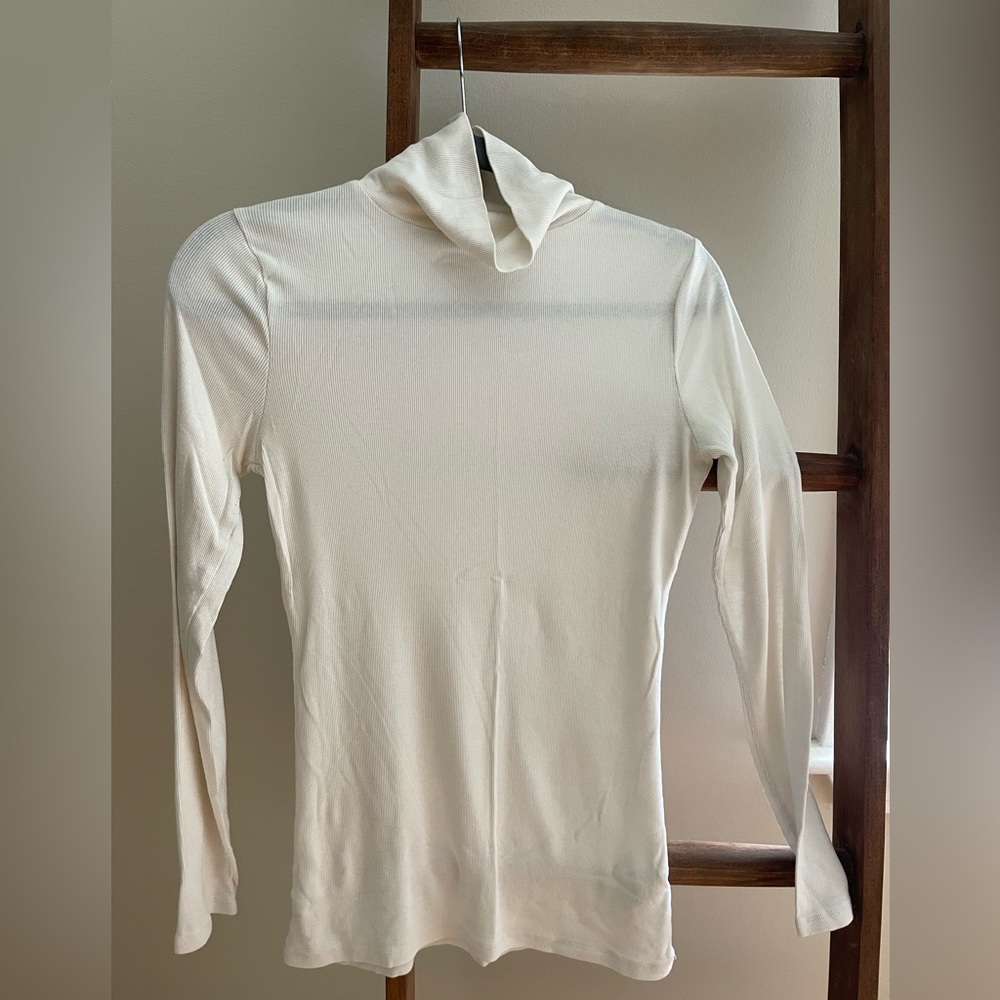CREAM MOCK NECK SWEATER